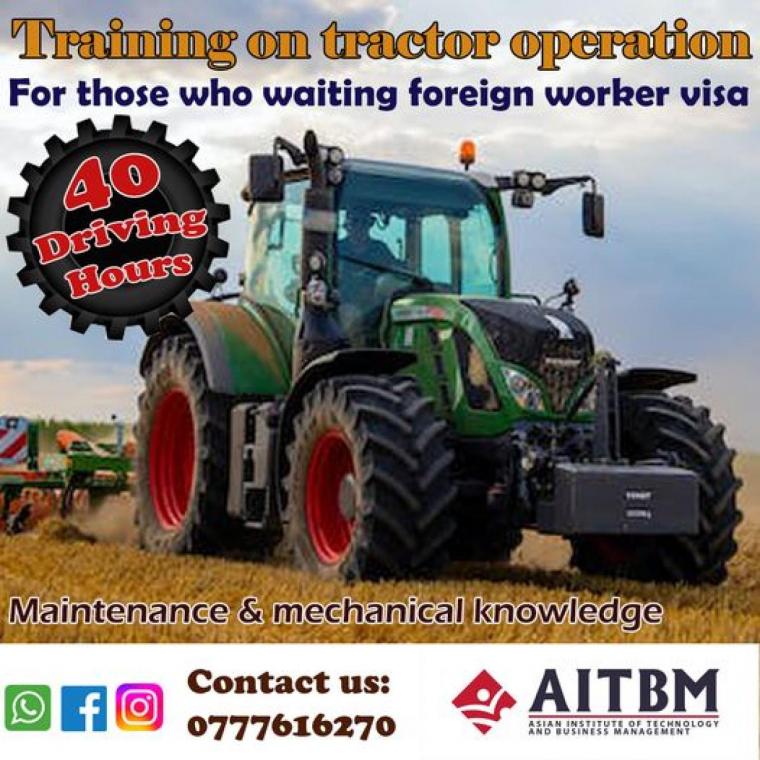 Training on tractor operations