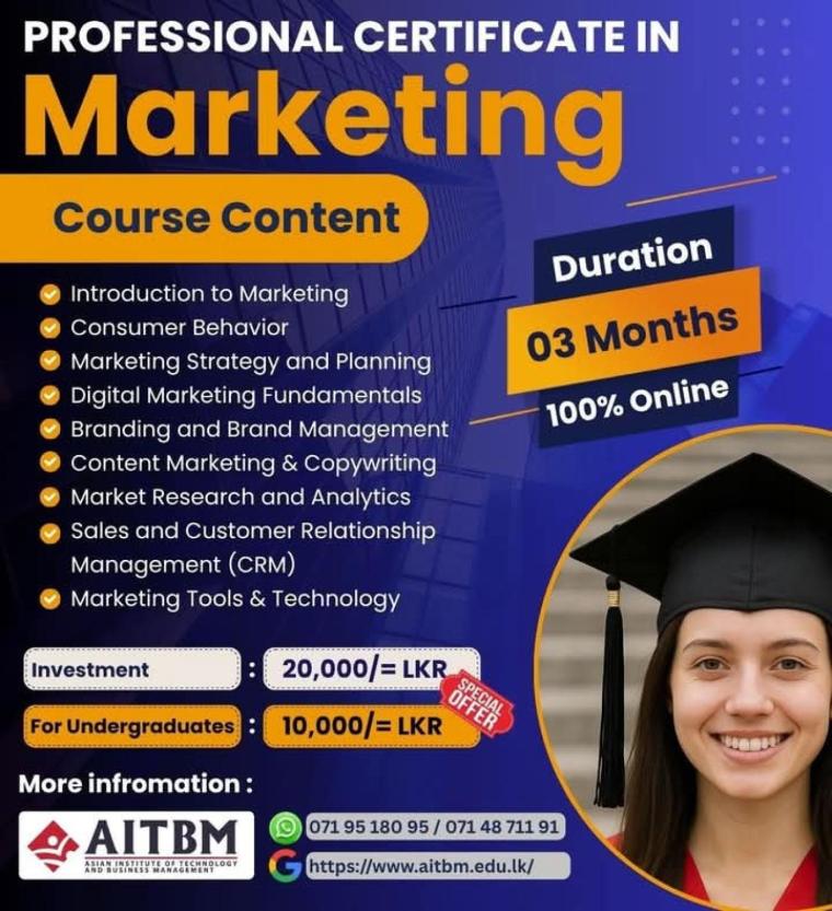 Professional Certificate in Marketing